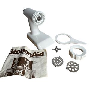 Vintage KitchenAid Food Grinder FG-A Attachment Hobart w Plates Box